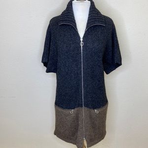 Alpaca-Blend Short-Sleeve Cardigan XL
